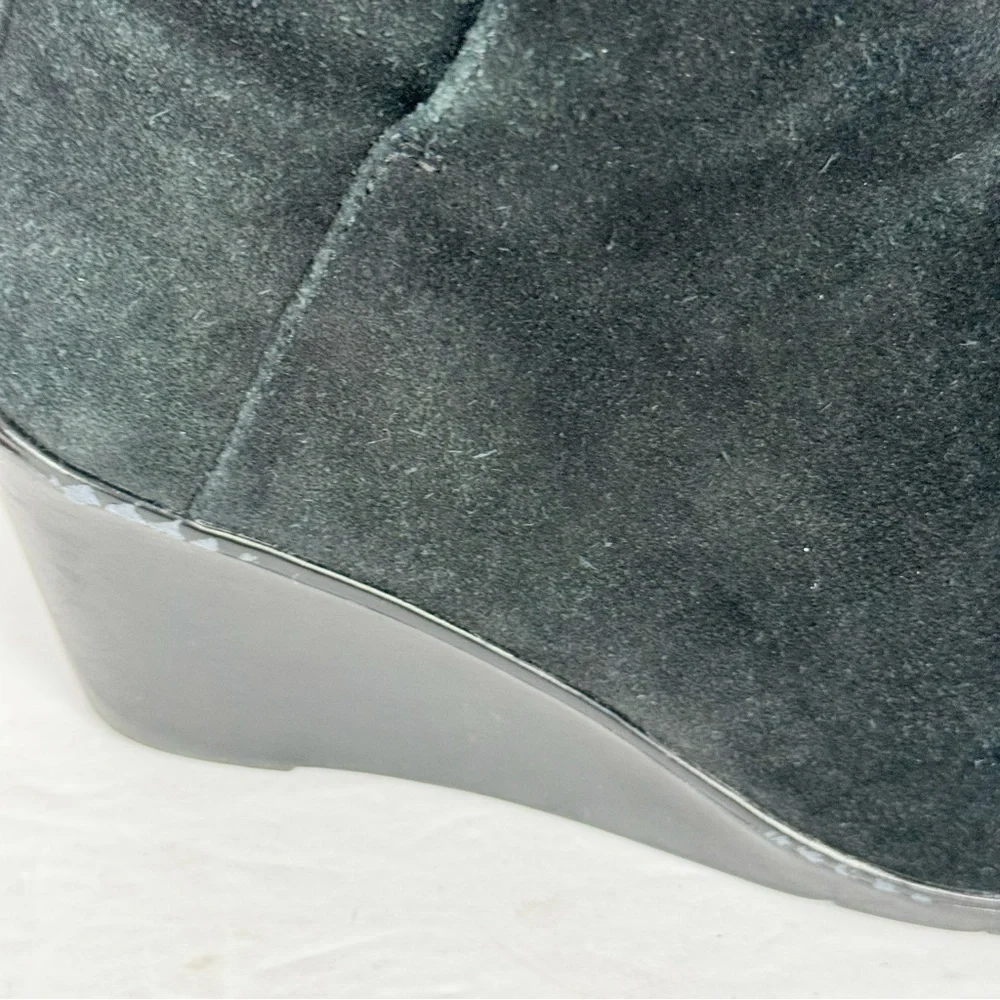 Blondo Waterproof Black Suede Wedge Rain Bootie Sz 7.5 Winter Outdoors Gorpcore